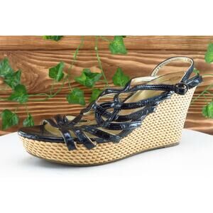 Glo Jeans Sz 8.5 M Black Strappy‎ Synthetic Women Sandals